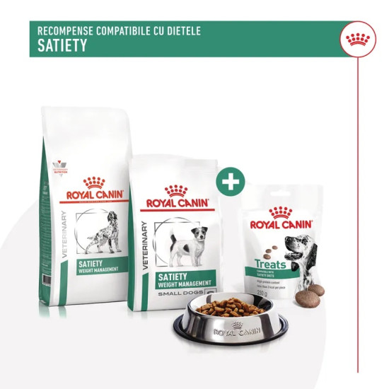 Royal Canin Satiety Snacks – Recompense Funcționale pentru Câini cu Tendință de Îngrășare sau în Dietă de Slăbire, 230 g